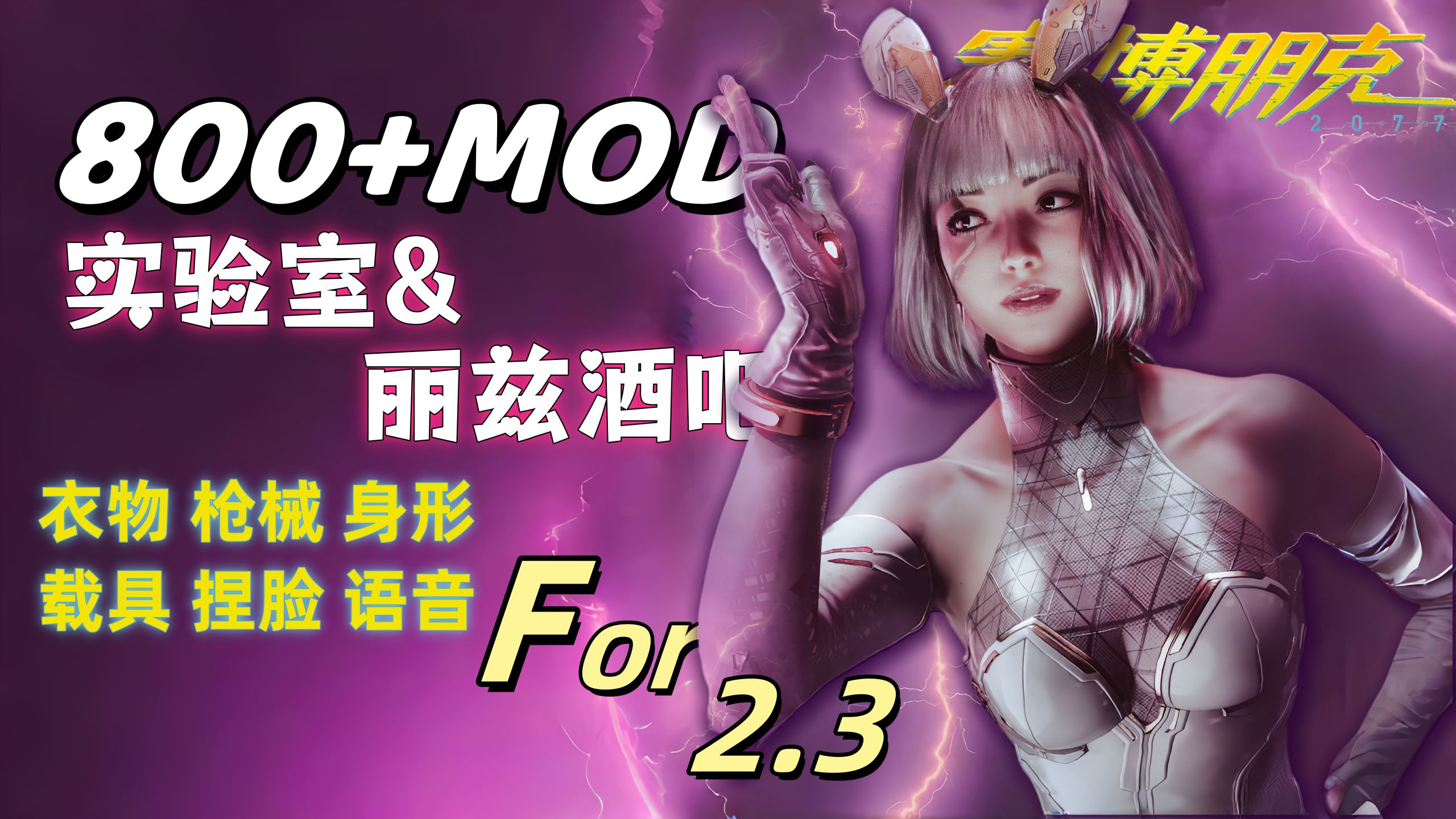 【赛博朋克2077】2.31大型MOD整合包 美化+功能+新武器+4K电影画质包 by师爷
